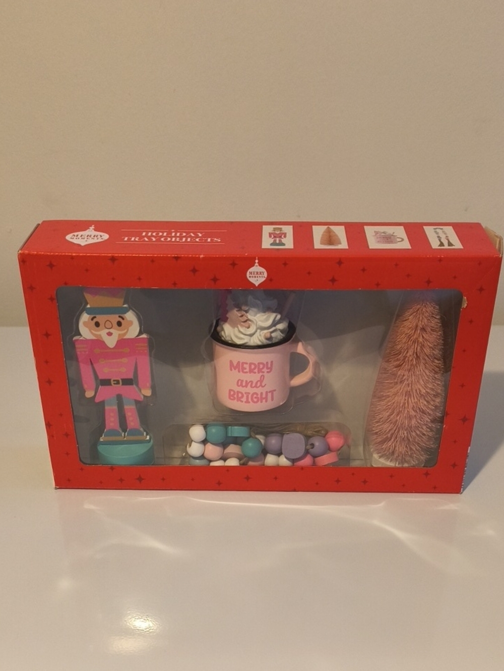 Merry and Bright Pink Holiday Kids Toy Set - Nutcracker Playset